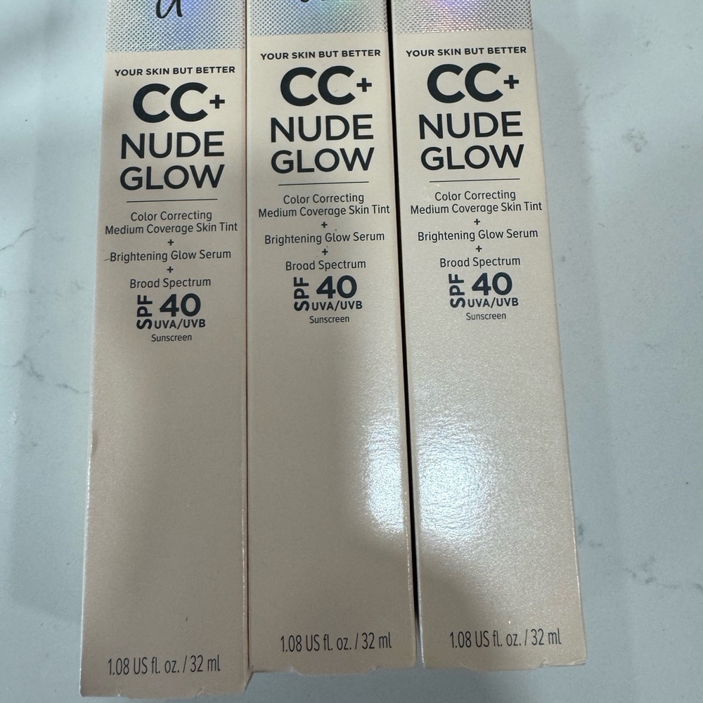 3 New Tubes of It Cosmetics CC+ Nude Glow Neutral Medium